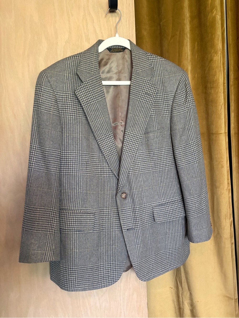 Vintage Plaid Men's Blazer